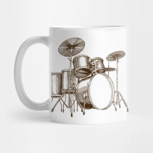 Drum kit Drawn Mug